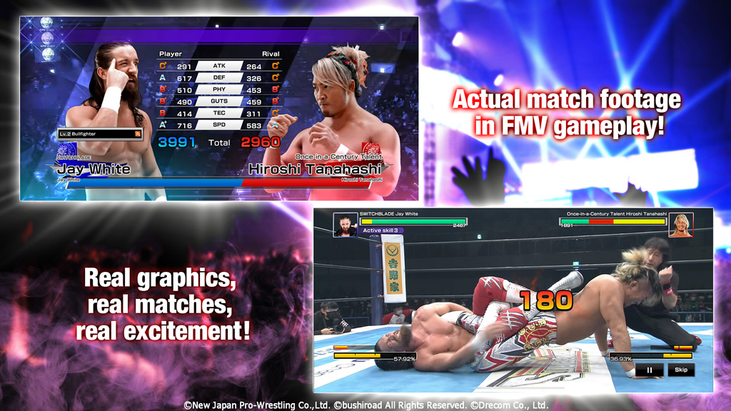 Actual match footage in FMV gameplay!Real graphics,real matches,real excitement!